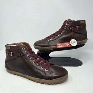 New Pikolinos Lagos Bootie Sneakers Lace Zip Brown Leather EU 41 US 10.5-11